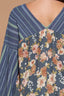 Floral Printed Knit Top-Denim