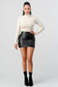Metallic Micro Mini Skirt-Black