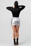 Metallic Micro Mini Skirt-Silver