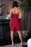 Off Shoulder Fashion Dress-Red