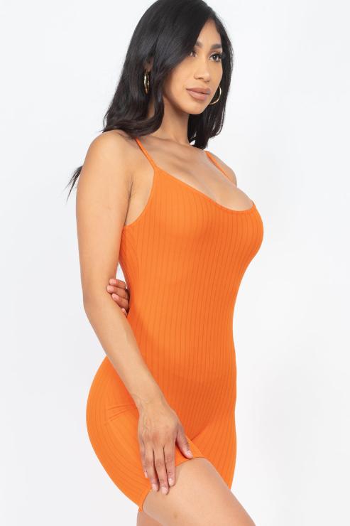 Ribbed Bodycon Romper | Sleeveless Scoop Neck | Fashion