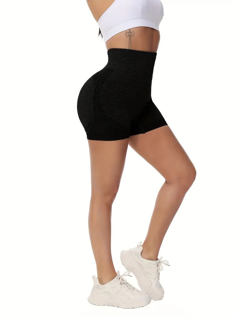 Sculpt Series High-Waist Compression Shorts - Seamless Workout Booty Shorts