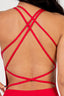 Sexy Spaghetti Strap Crisscross Back Solid Color Bodysuit