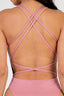 Sexy Spaghetti Strap Crisscross Back Solid Color Bodysuit