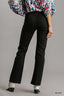 Straight Cut Denim Jeans With Pockets-Black