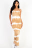 Stripe Tie-Dye Printed Maxi Dress