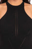 Varigated Rib Sleeveless Dress-Black