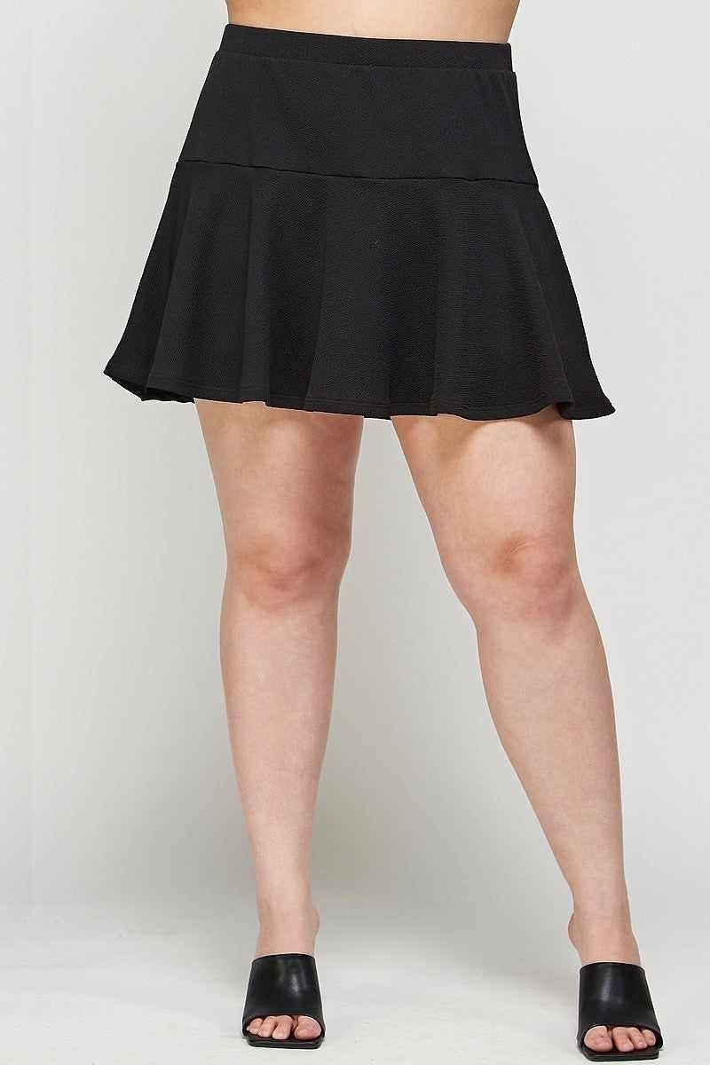 Black curvy skirt for plus size women from Your Style Fashion collection