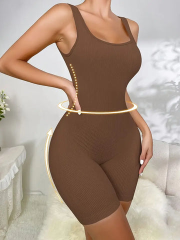 Elegant Stretch Fit Knit Bodysuit – Slim Fit & Abdominal Control