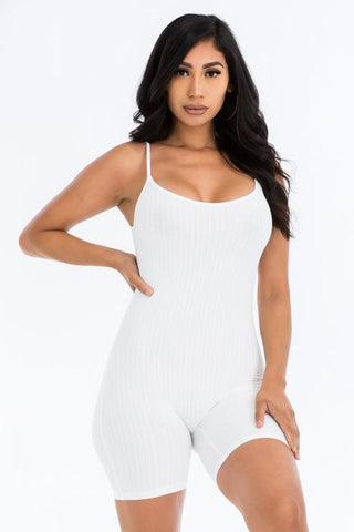 Ribbed Bodycon Romper