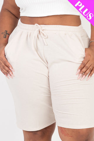 Plus Size French Terry Bermuda Shorts