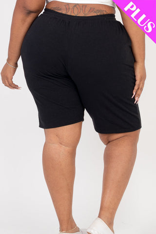 Plus Size French Terry Bermuda Shorts