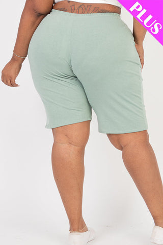 Plus Size French Terry Bermuda Shorts