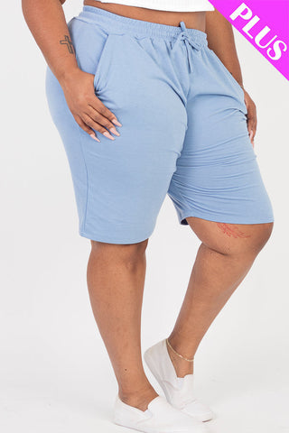 Plus Size French Terry Bermuda Shorts