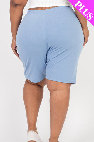 Plus Size French Terry Bermuda Shorts