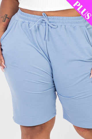 Plus Size French Terry Bermuda Shorts