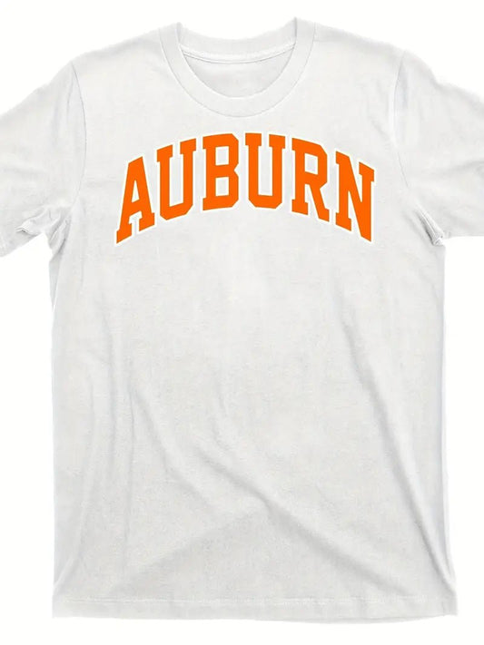 Auburn Alabama T-Shirt | Logo Tee Orange Print
