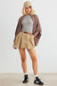Batwing Sleeve Open Front Cardigan-Cocoa