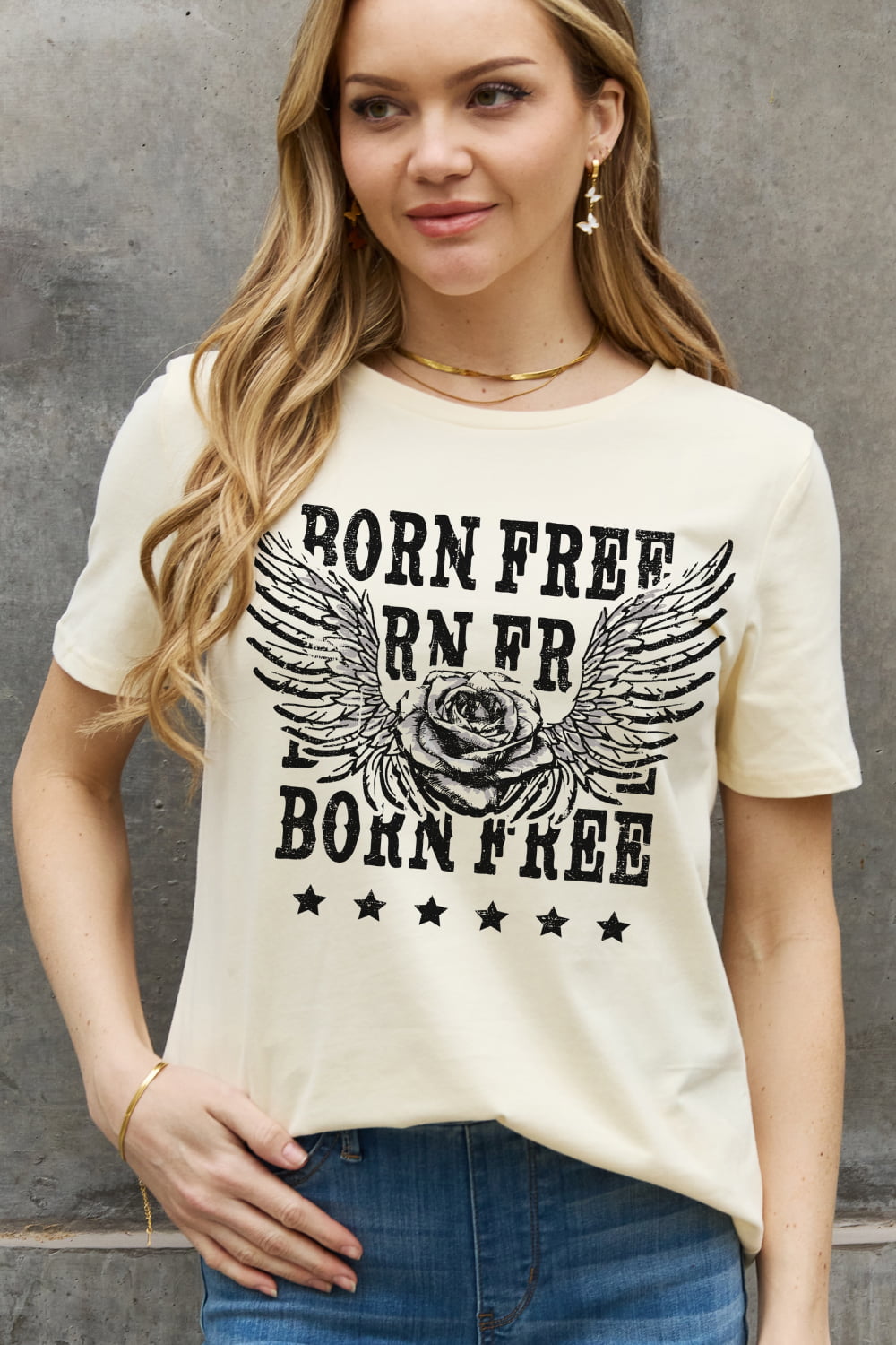 BORN FREE Graphic Cotton Tee