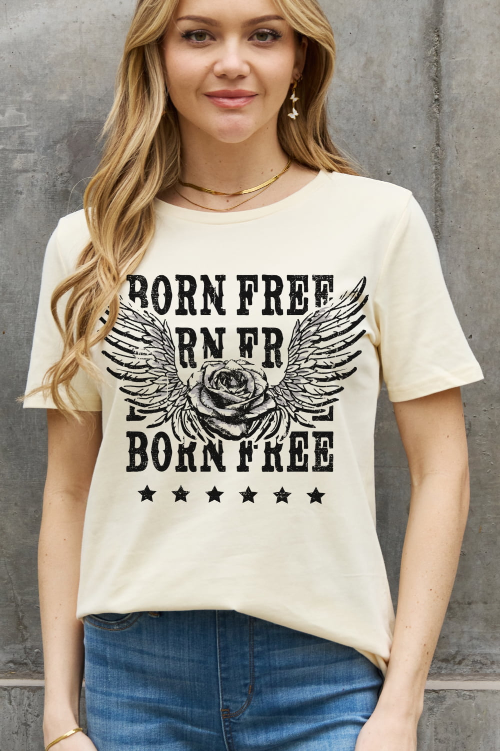 BORN FREE Graphic Cotton Tee