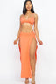 Bra top and side slit maxi skirt