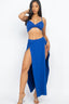 Bra top and side slit maxi skirt