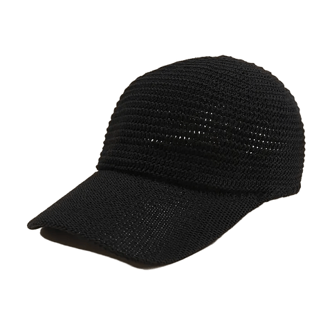 Breathable Straw Baseball Cap | Knit Sun Hat for Women | UPF Protection
