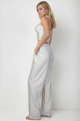 Bustier Crop Cami Top & Straight Pants Set