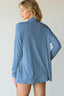 Casual Cardigan With Side Pockets-Slate Blue