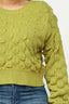 Checker Sweater Top-Avocado