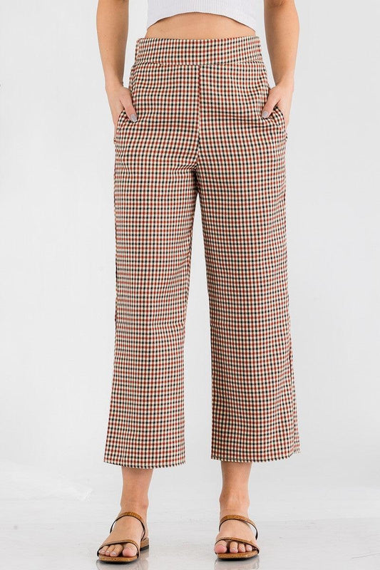 Chic High Waisted Pants-Red