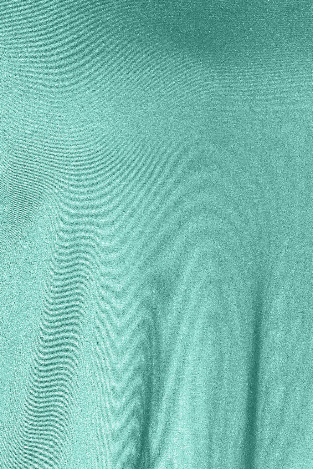 Close-up of turquoise fabric texture for Double Take Round Neck Slit Top and Pants Set, highlighting soft, stretchy material.