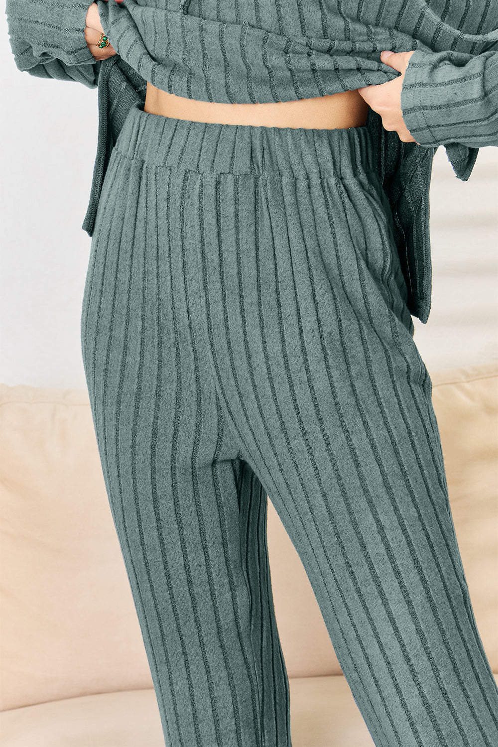 Chill Day Hooded Top and Straight Pants Set