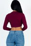 Crew Neck Long Sleeve Cropped Top
