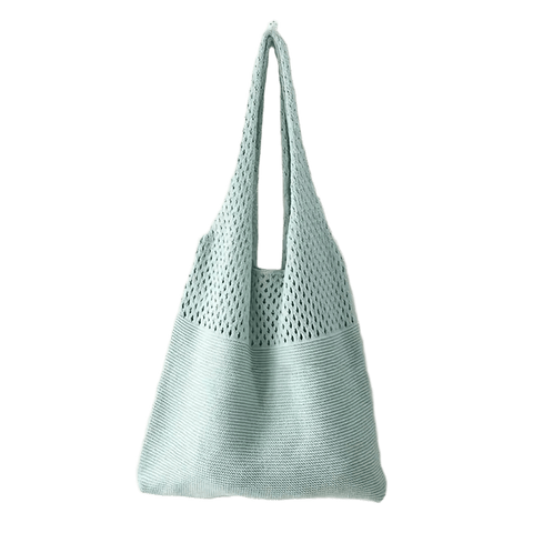Crochet Mesh Tote Bag | Handwoven Summer Beach Shoulder Bag | Eco-Friendly
