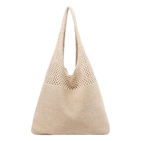 Crochet Mesh Tote Bag | Handwoven Summer Beach Shoulder Bag | Eco-Friendly