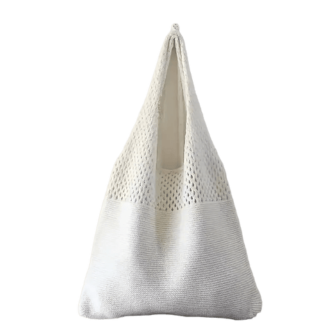 Crochet Mesh Tote Bag | Handwoven Summer Beach Shoulder Bag | Eco-Friendly
