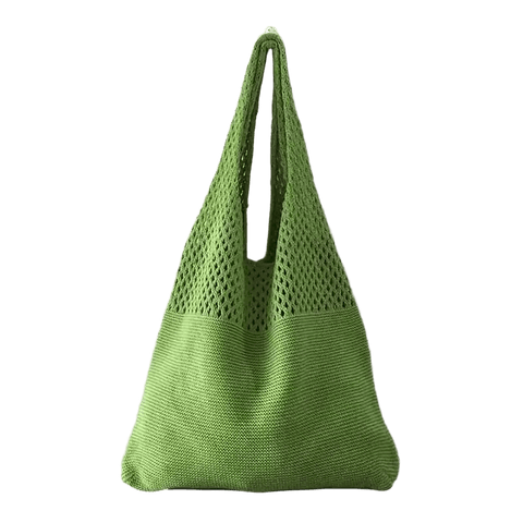 Crochet Mesh Tote Bag | Handwoven Summer Beach Shoulder Bag | Eco-Friendly