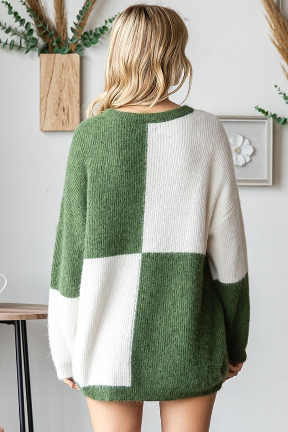 First Love Olive Color Block Ribbed Sweater | Soft & Stylish