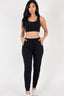 French Terry Cropped Tank Top & Joggers Set