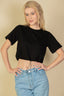 French Terry Toggle Drawstring Crop Top