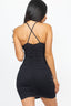 Front Tied Ruched Bodycon Dress