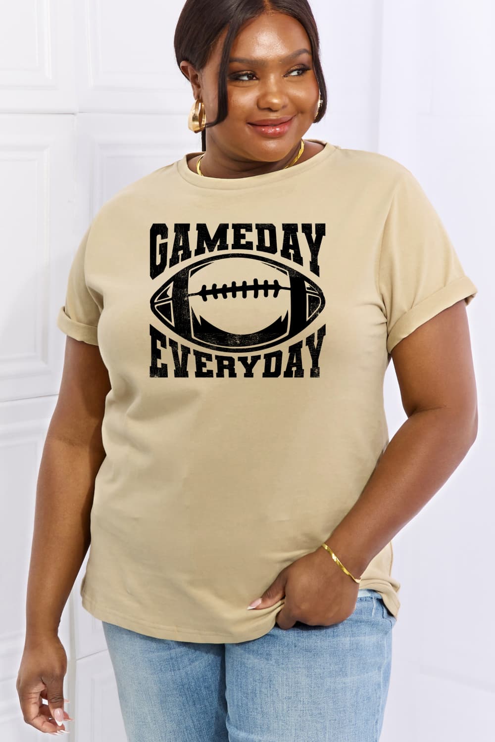 Full Size GAMEDAY EVERYDAY Graphic Cotton Tee