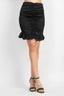 Halter Neck Crop Top & Skirts Set-Black