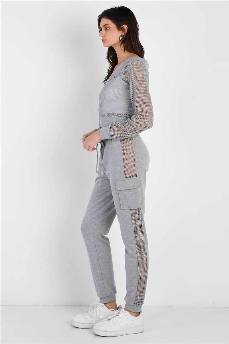 Heather Grey Top & Pants Set-Heather Grey