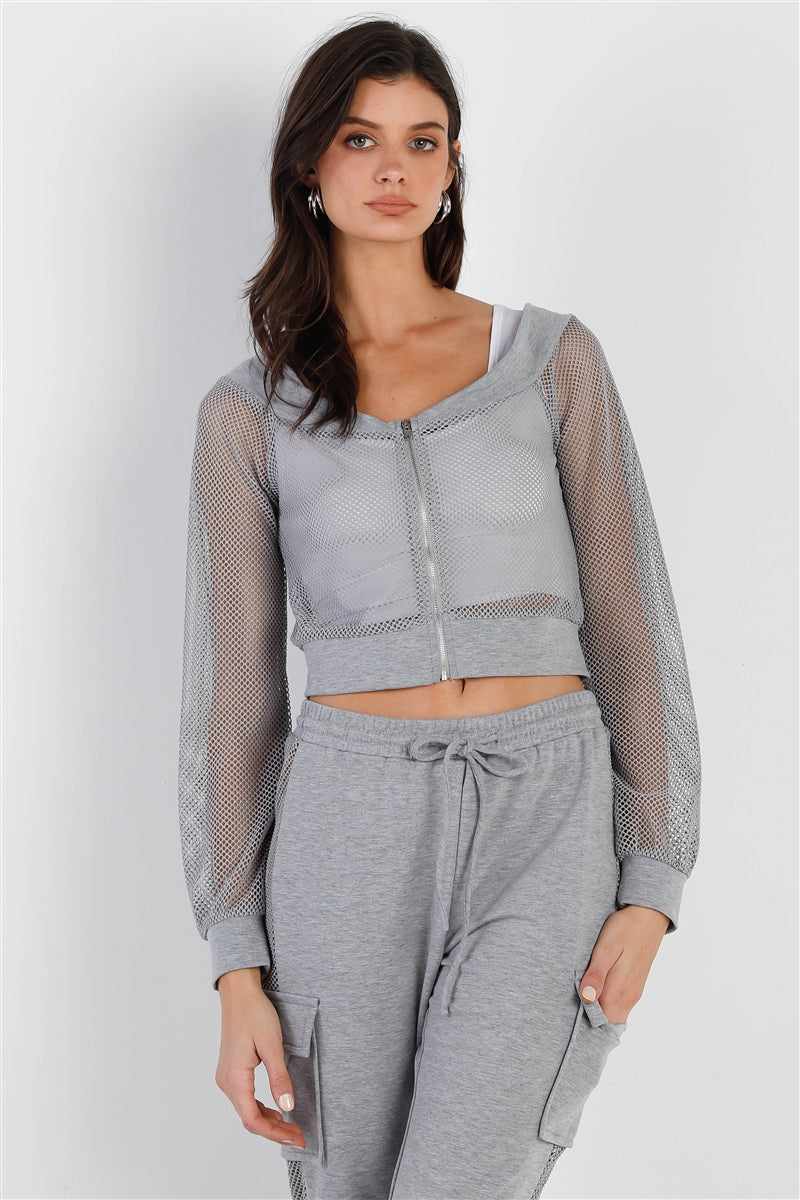 Heather Grey Top & Pants Set-Heather Grey