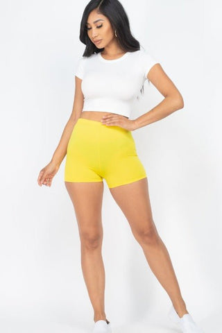 High-Stretch Solid Shorts | Versatile Activewear