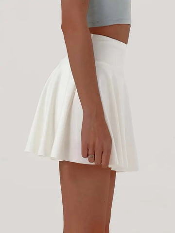 High-Waisted Skater Skirt | Stretchy Flared Circle Mini for Women