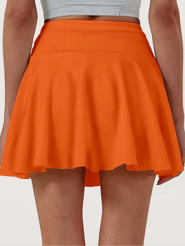 High-Waisted Skater Skirt | Stretchy Flared Circle Mini for Women