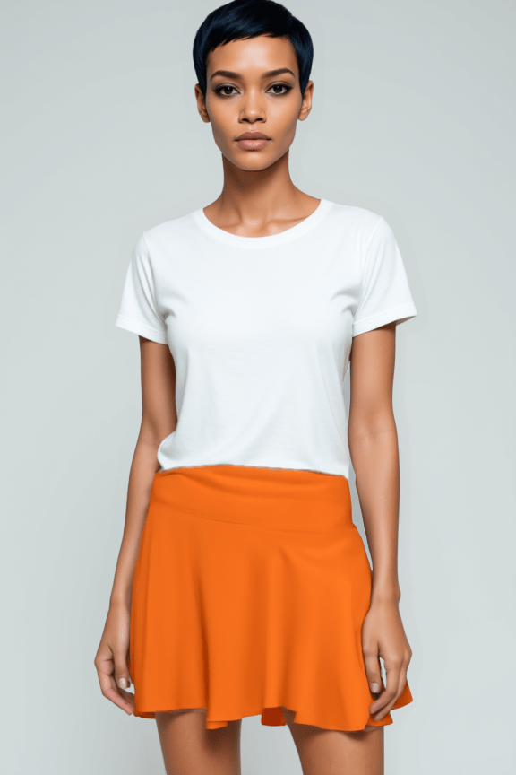 High-Waisted Skater Skirt | Stretchy Flared Circle Mini for Women